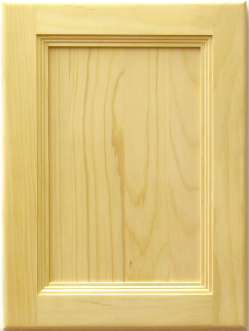 Segovia shaker Door with reverse raised center panel in maple